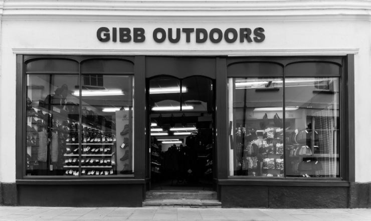 The outdoor clothing shop in Brecon